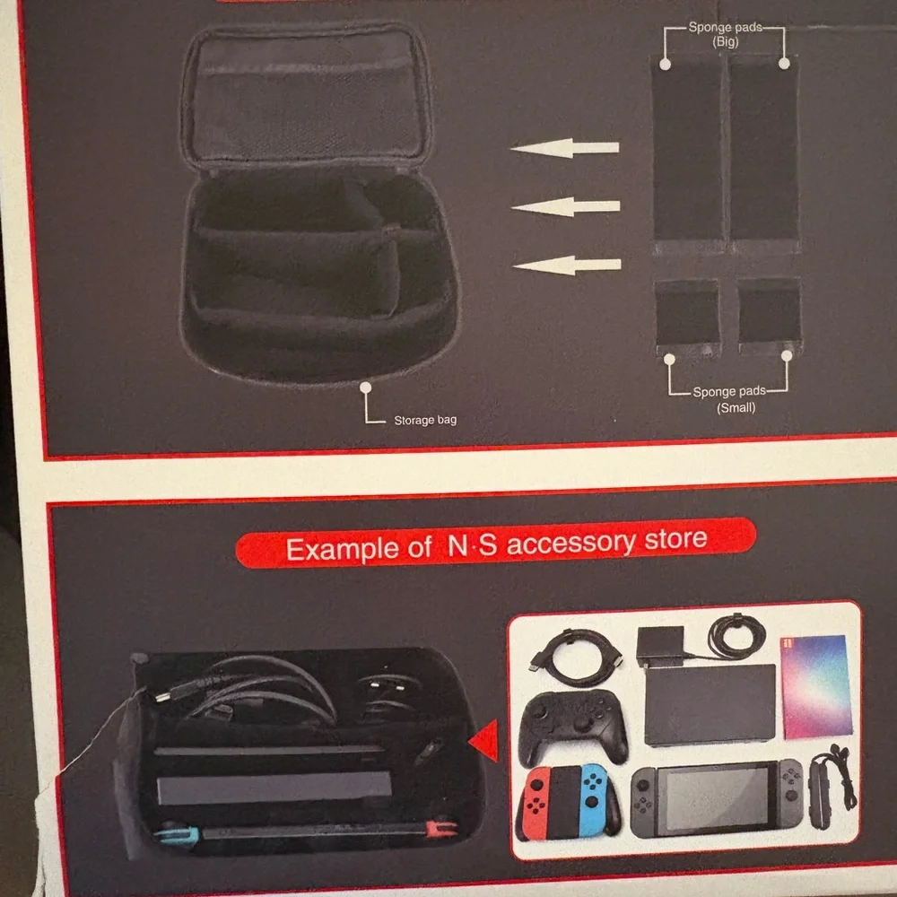 Nintendo Switch Black and Gray Sling Travel Bag, Portable Bag, and travel bag